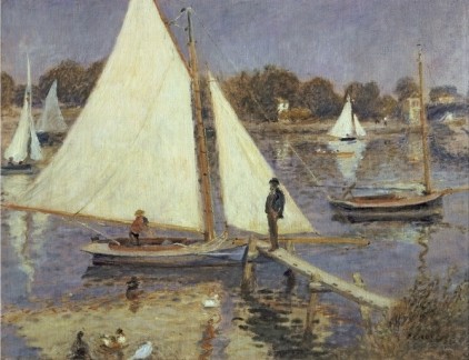 The Seine at Argenteuil 1874 - Pierre Auguste Renoir Painting